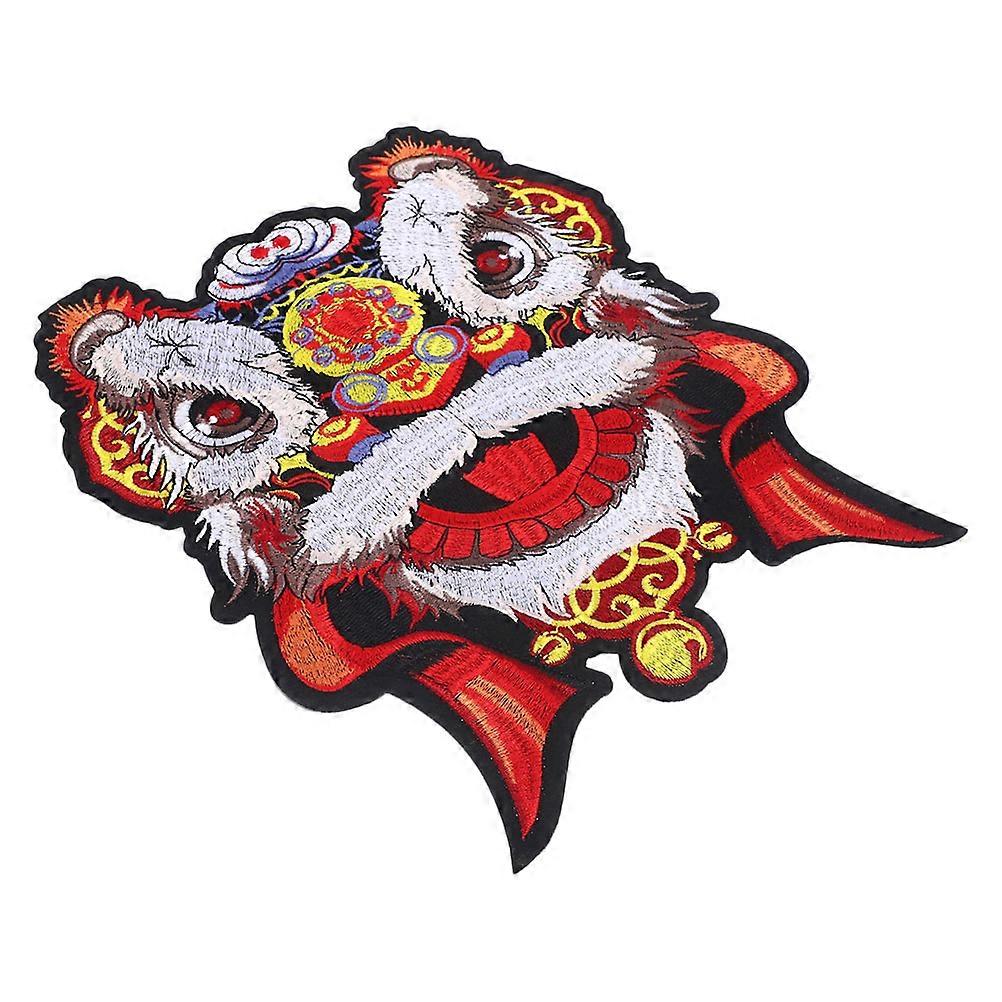 Lion Sewing Applique for DIY Clothes 2Pcs Polyester Fabric Patches