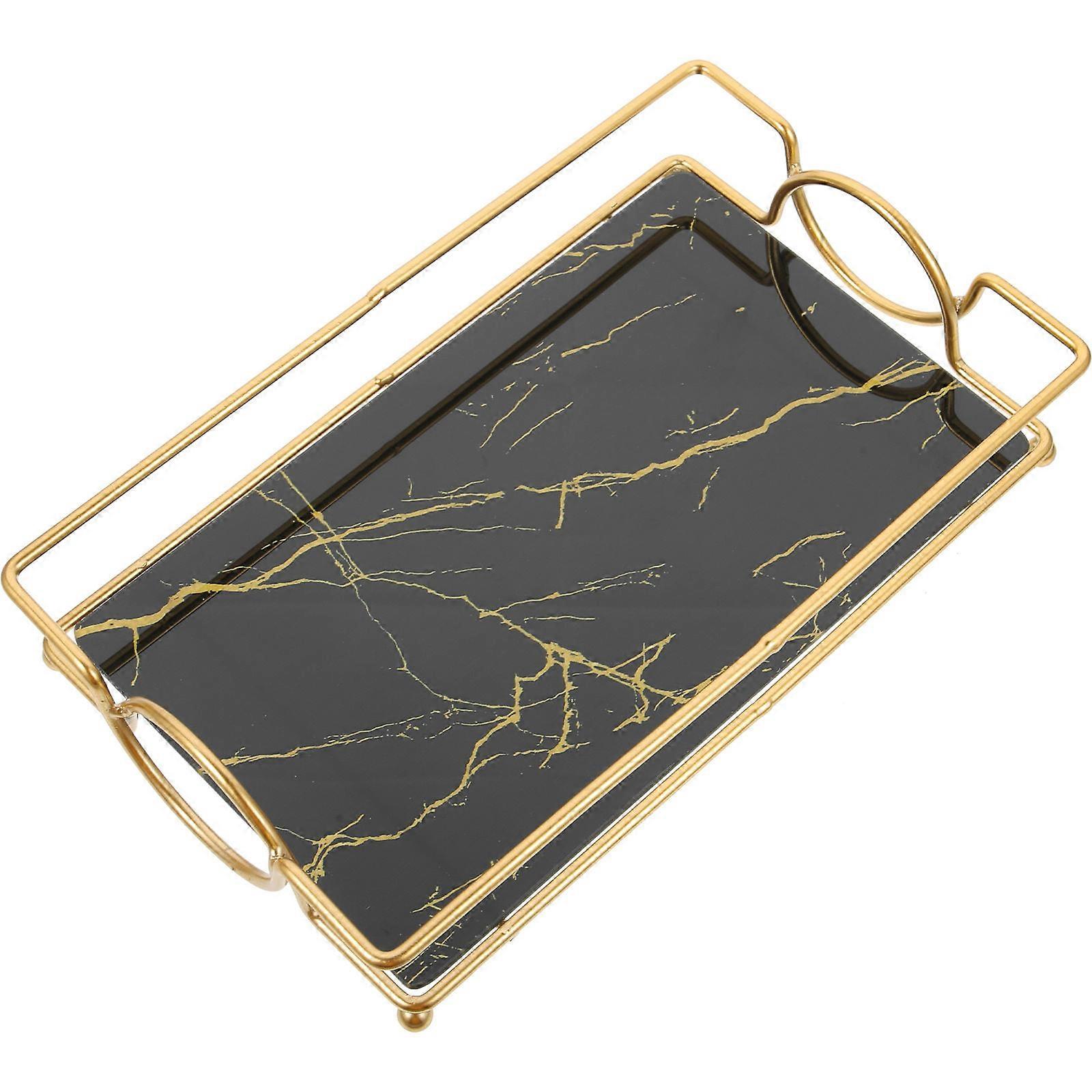 Cosmetics Storage Vanity Organizer 1Set With Stunning Black Color And Shiny Edge Design For Bathroom Use
