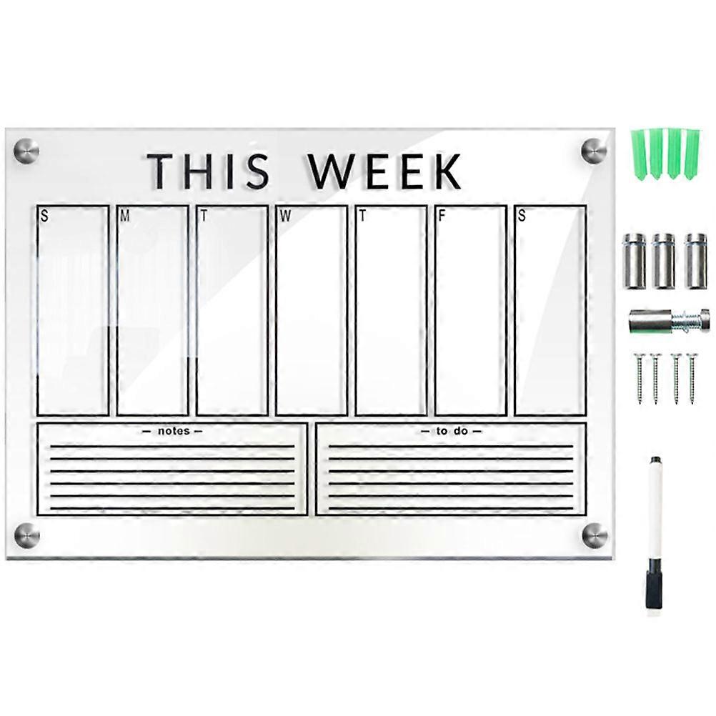 Transparent Wall-Mounted Acrylic Board Sign for Message Use 2Sets