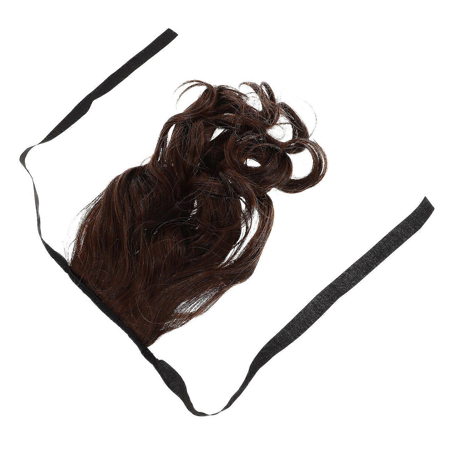 Black Drawstring Ponytail Extension for Women 2Pcs Curly Hair Ponytail Extension