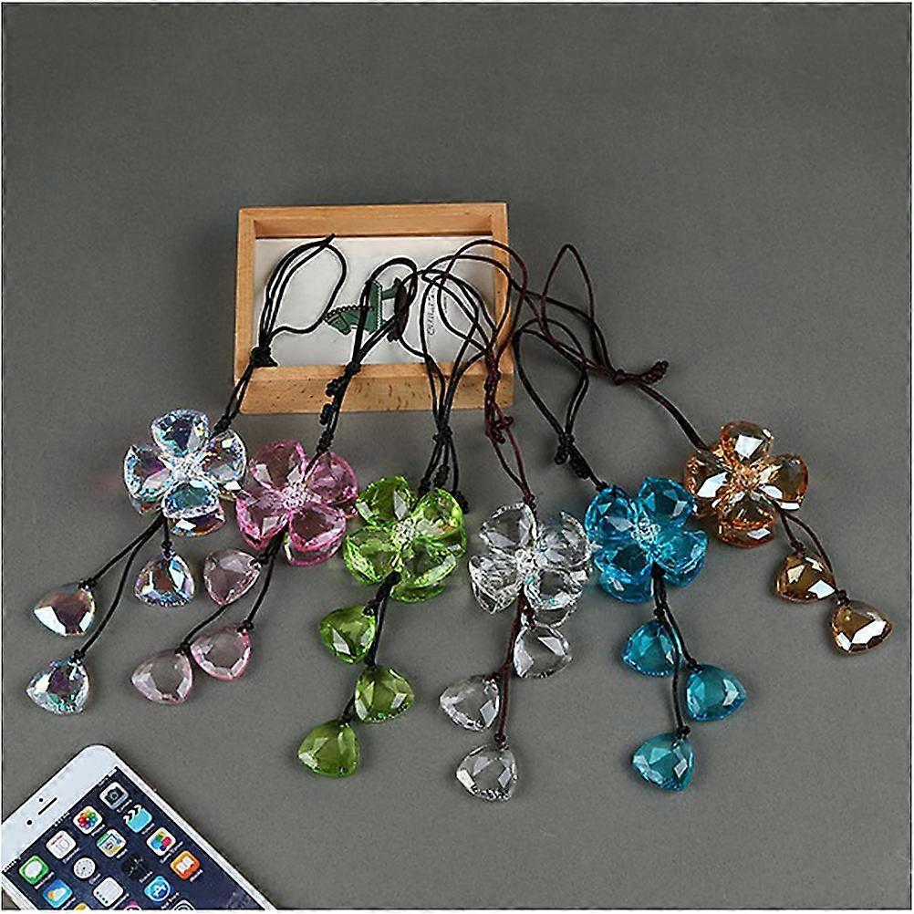 Car Hanging Decoration Crystal Pendant Four Leaf Clover 2Pcs