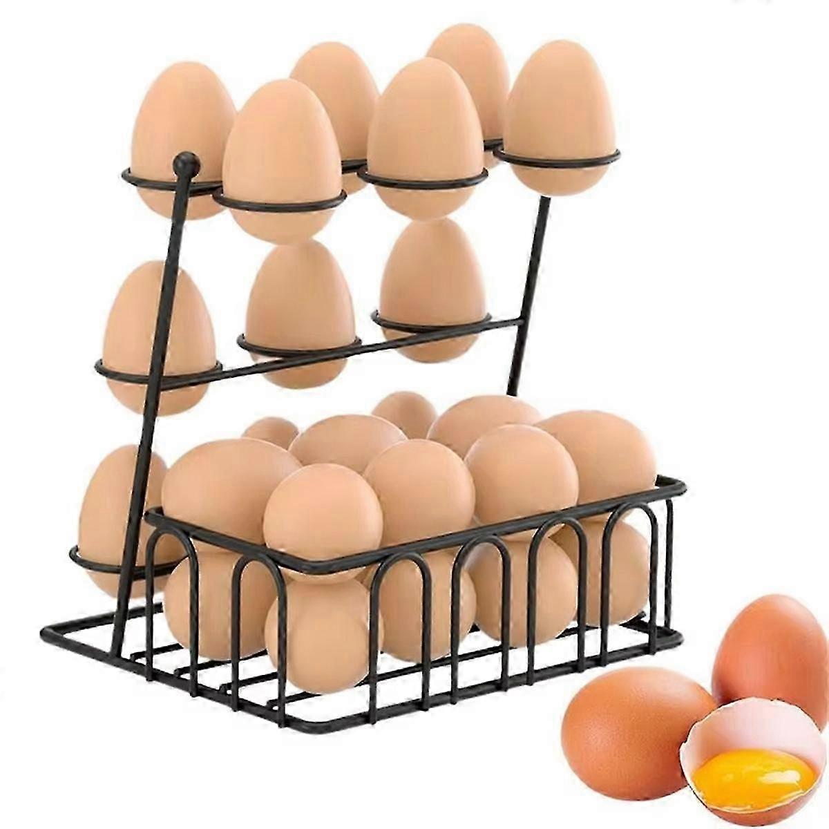 Countertop Egg Holder Kitchen Fresh Eggs Storage Rack Large Capacity Storage Organizer Container Holder Basket Kitchen