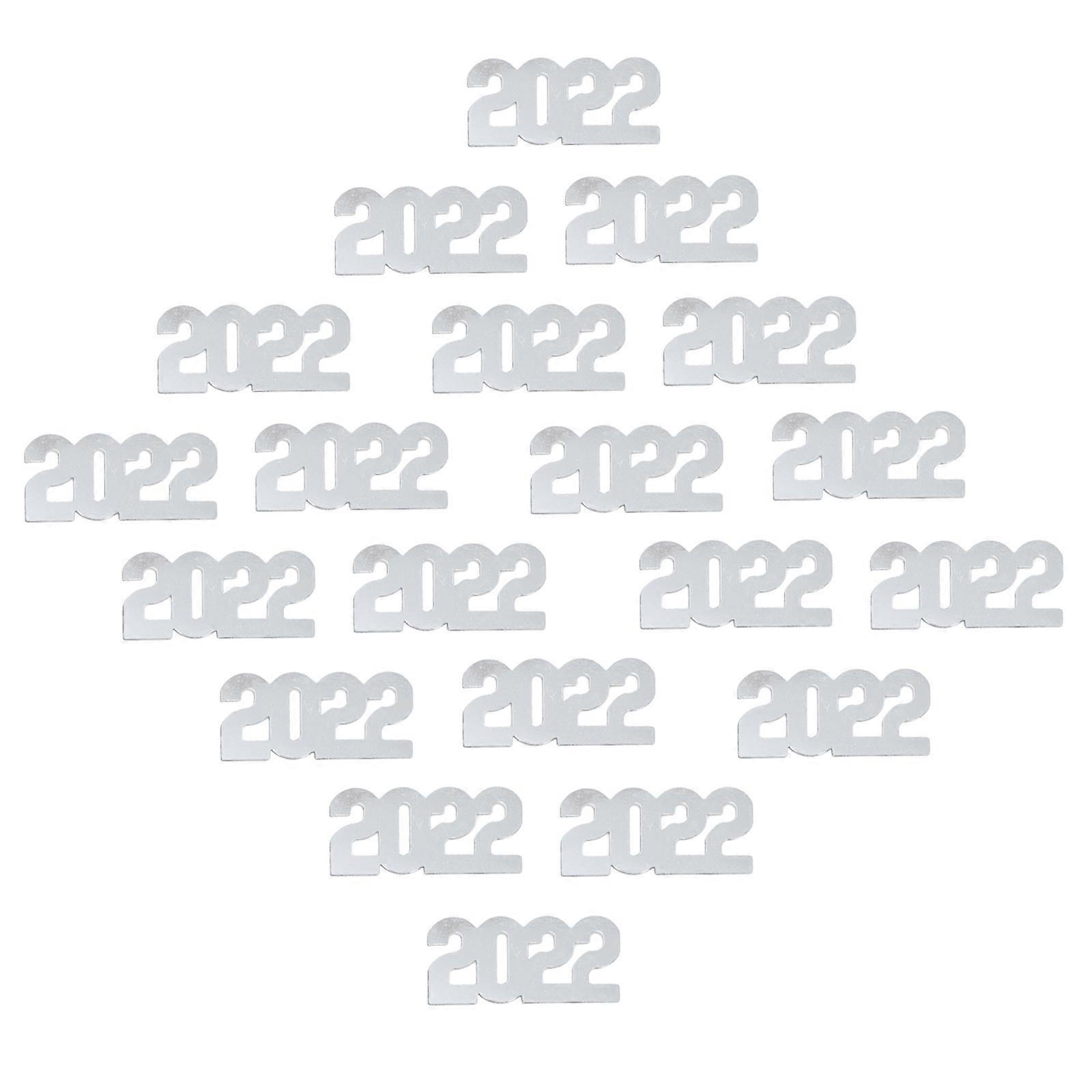 New Year Confetti Paper Decor for Party Table Silver Creative Decoration