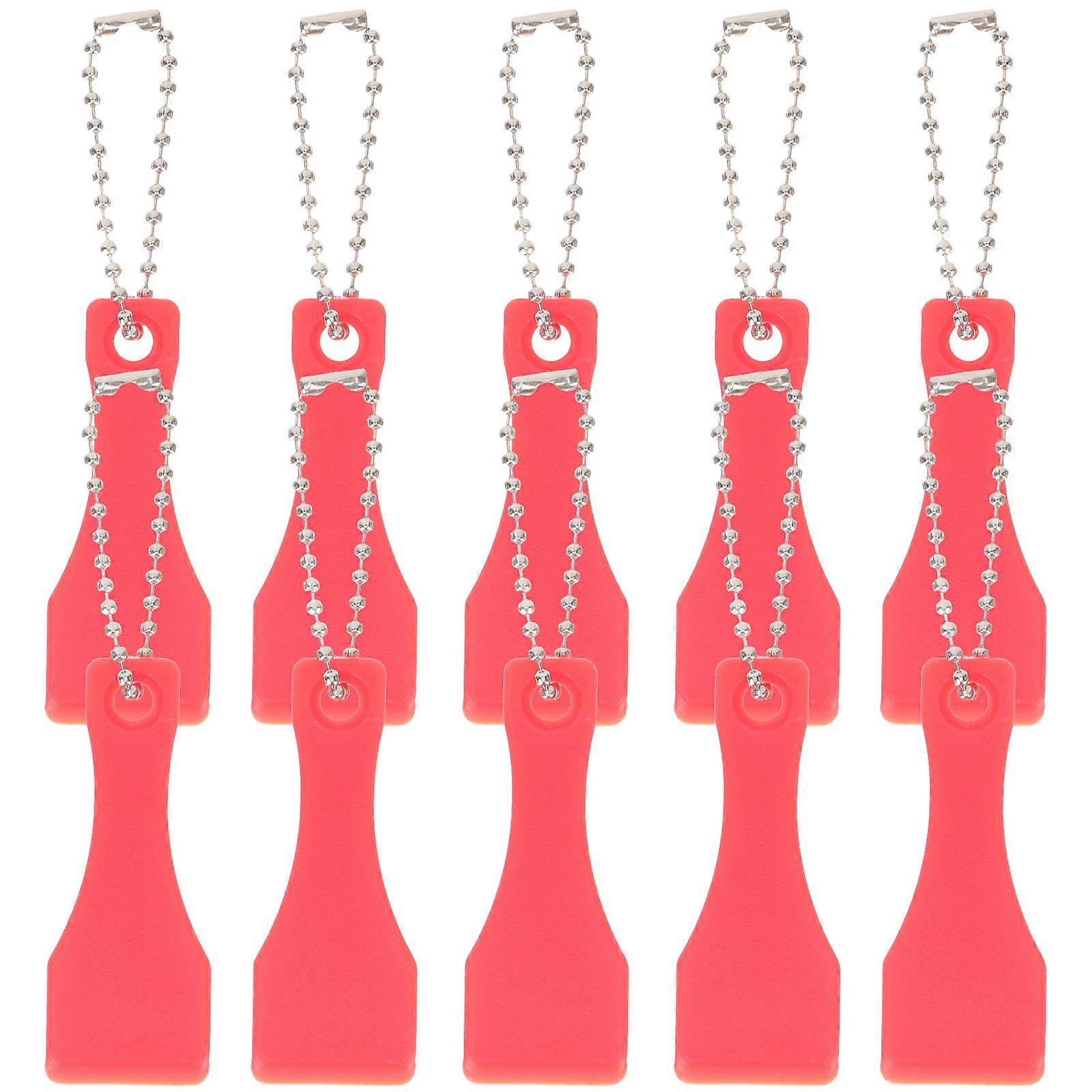 Compact Scratcher Keyring for Daily Use ABS Material Ticket Red 10Pcs