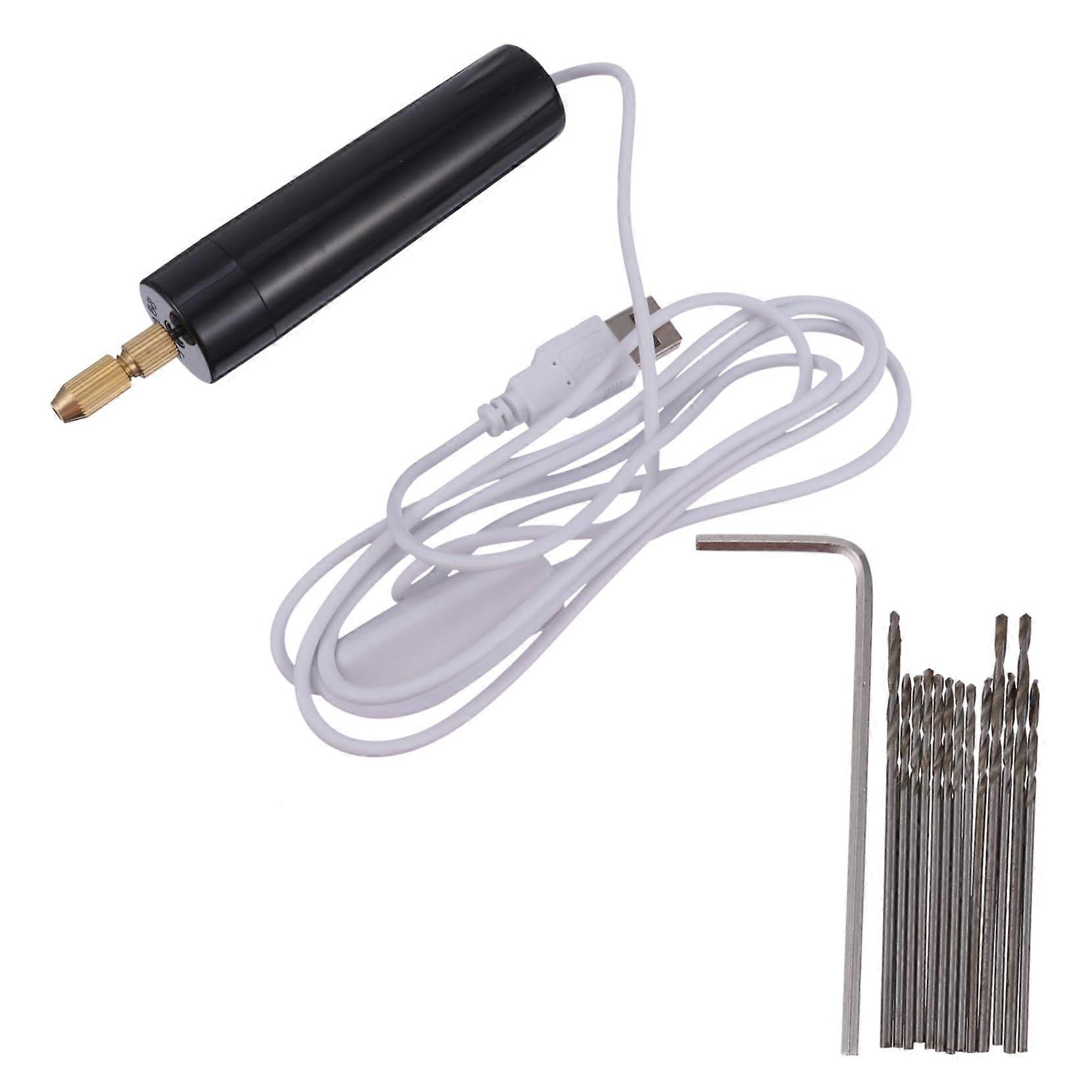 Portable Mini Electric Drill 15Piece Cordless USBCharging Handheld Rotary Grinding Tool For Crafts And DIY