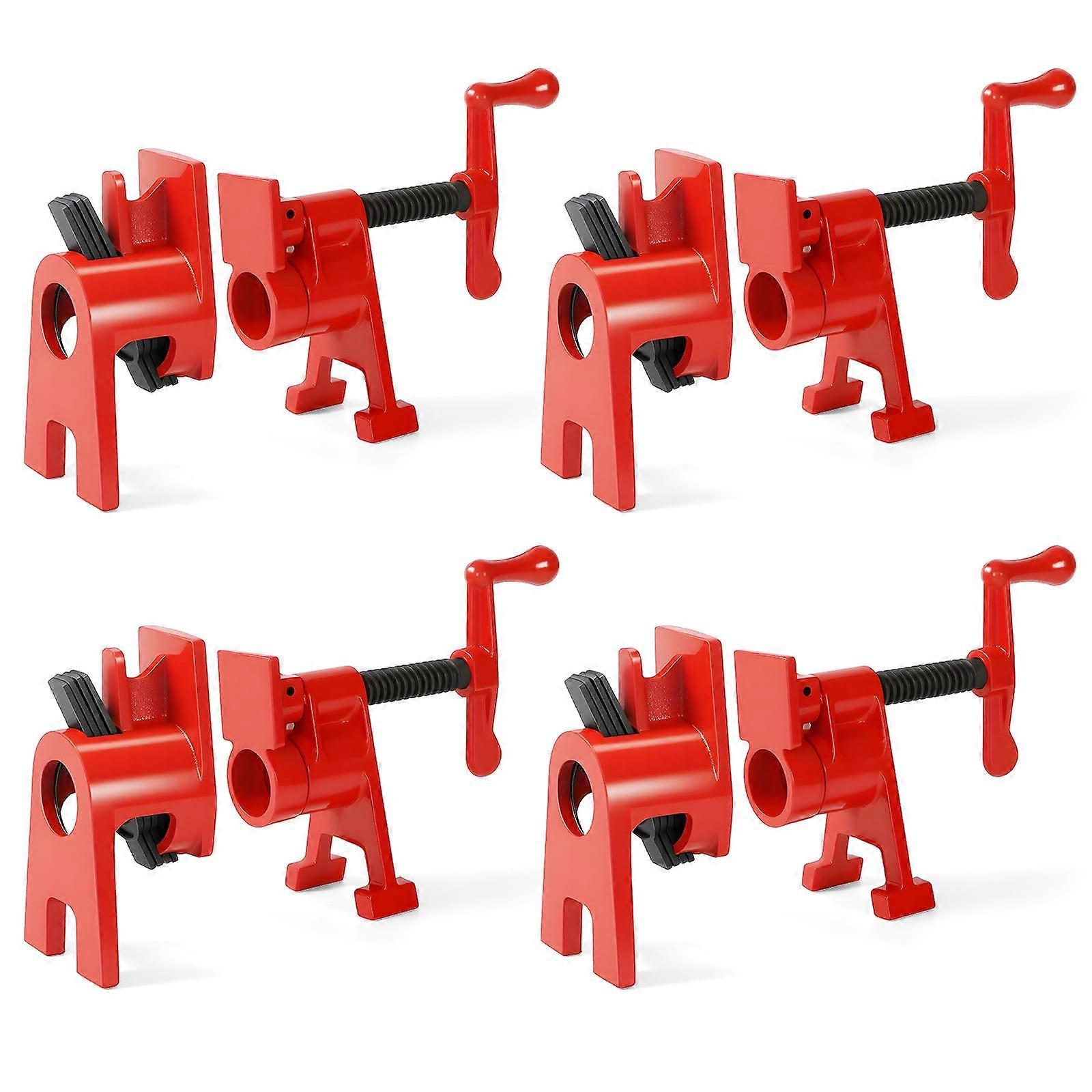 Pipe Screw Clamps 3/4Inch, Quick Release, 4Pack for Woodworking, Hose, Pipe, Cable Clamp Set
