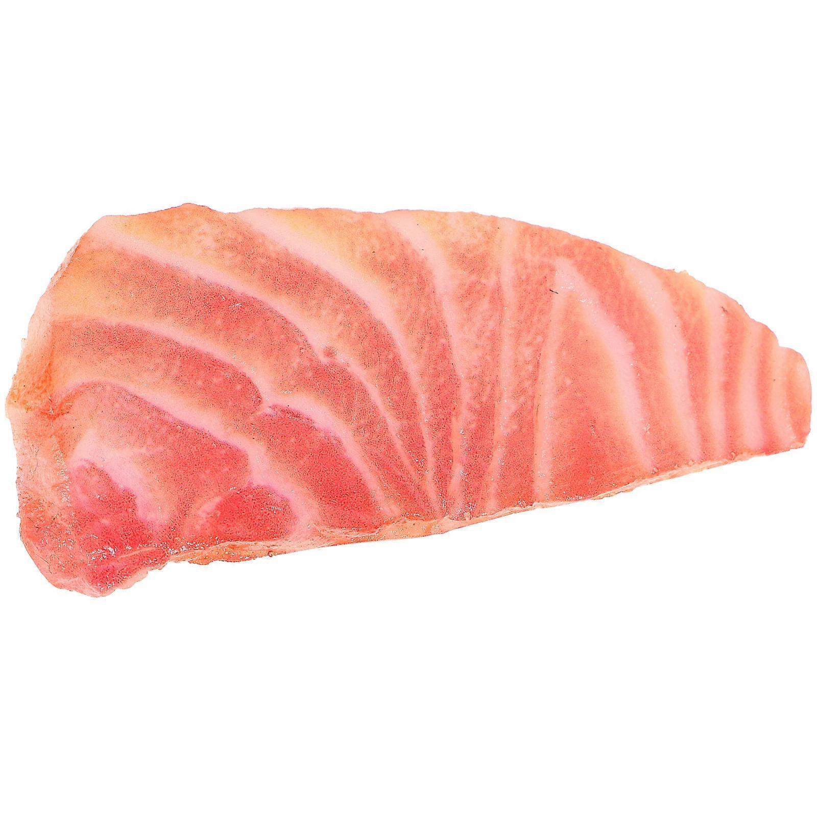 Pretend Food Models Simulated Salmon Slice for Decoration