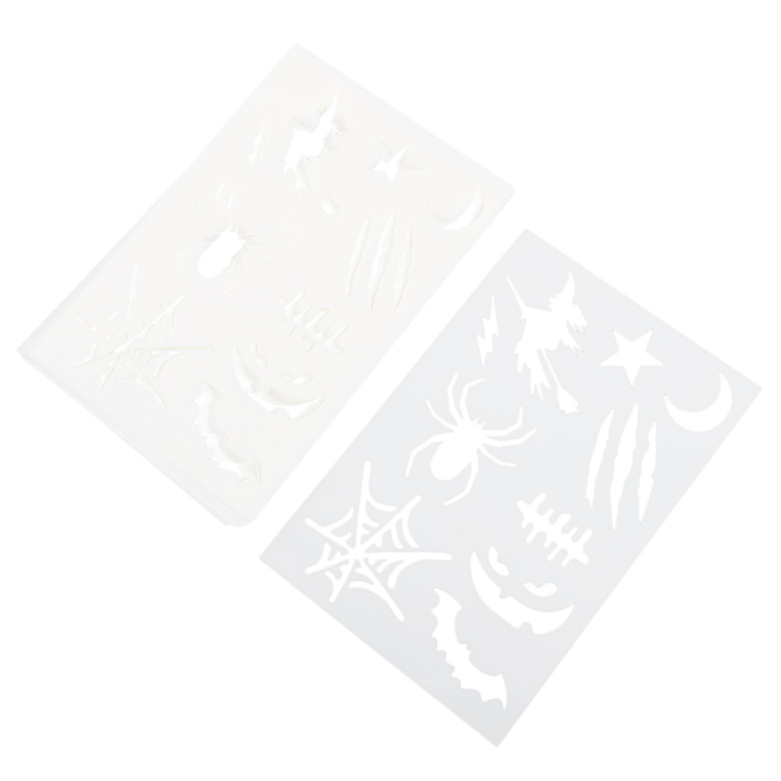 40Pcs Halloween Painting Stencils Durable And Washable Face Paint Templates For Home Decoration Suitable For Kids And Art Projects