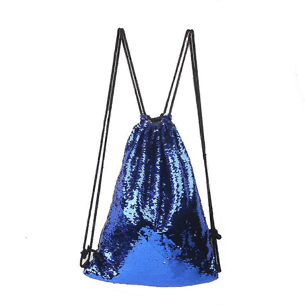 Sequin Drawstring Backpack Bag for Stuff Holding 2Pcs Multi Color Stylish