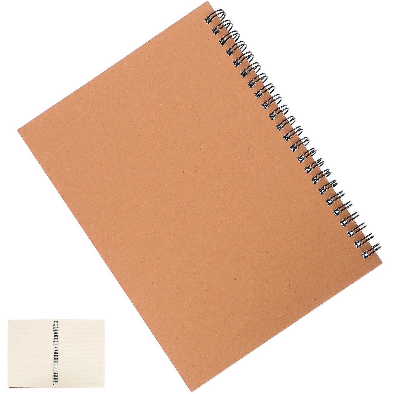 Spiral Notebook Portable Memo Notebook Daily Use Brown Paper Writing 1Pcs