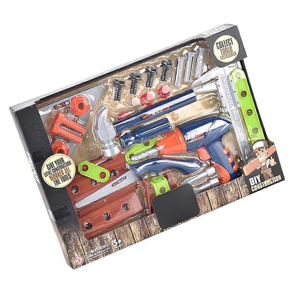 Play House Toy Set Kids Engineering Toy for Simulation Woodworking Tools 1Set