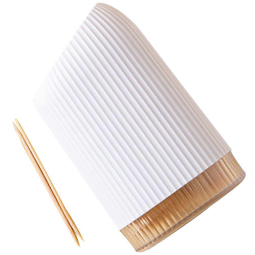 Toothpick Holder Dispenser For Oral Hygiene And Teeth Cleaning In White PP Material For 1 Set