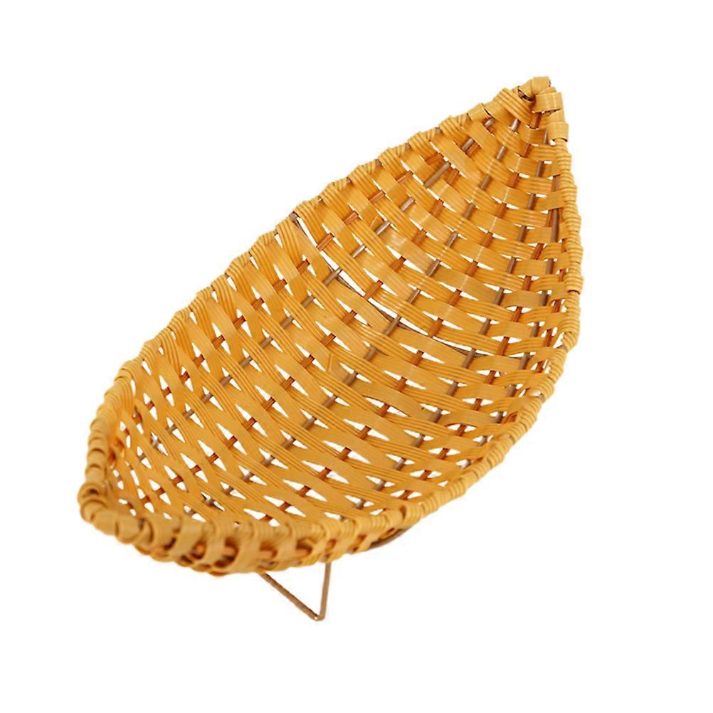 Multipurpose Woven Craft Basket for Food Storage 2Pcs Desktop Basket