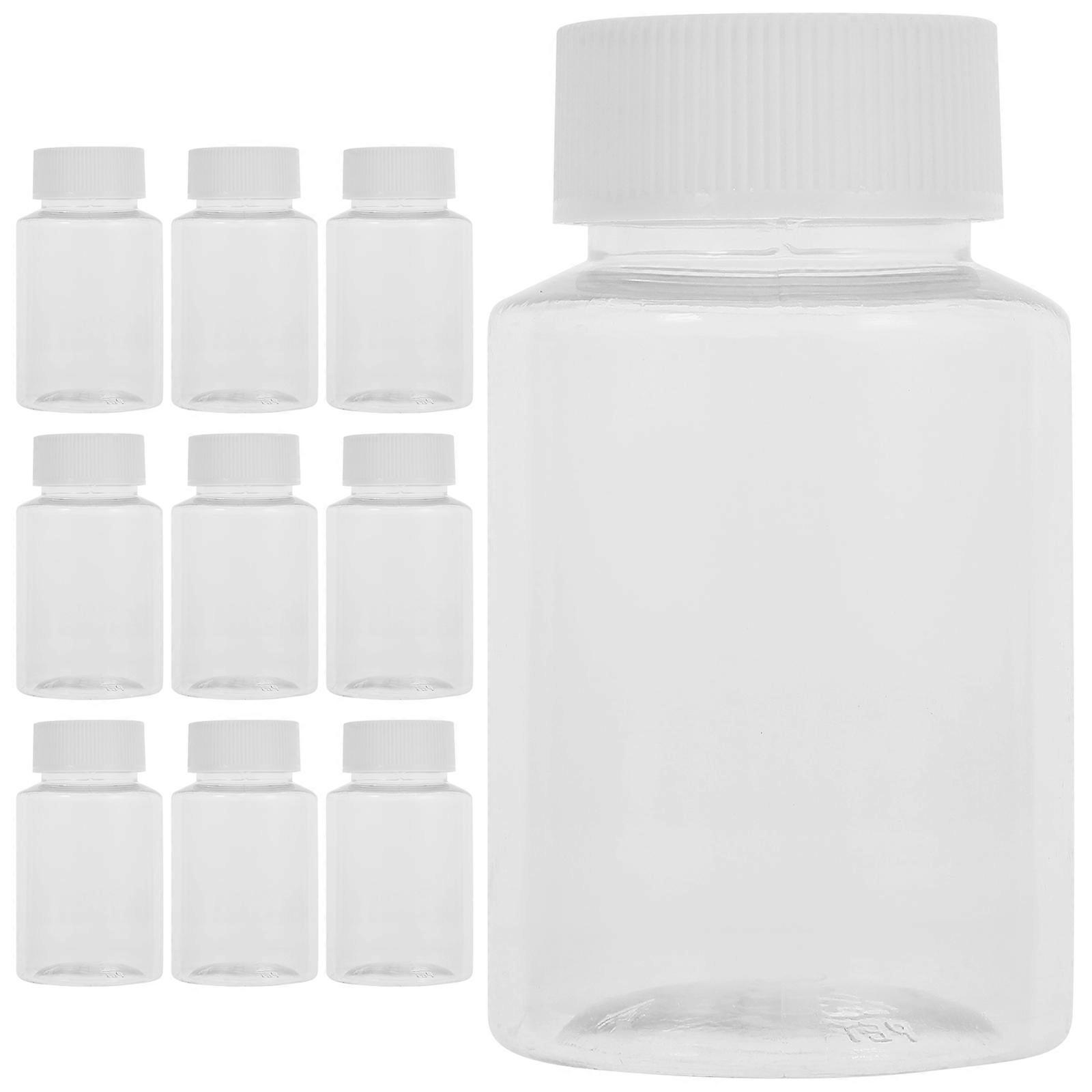 Refillable Medicine Bottles with Cap for Travel 36Pcs Transparent