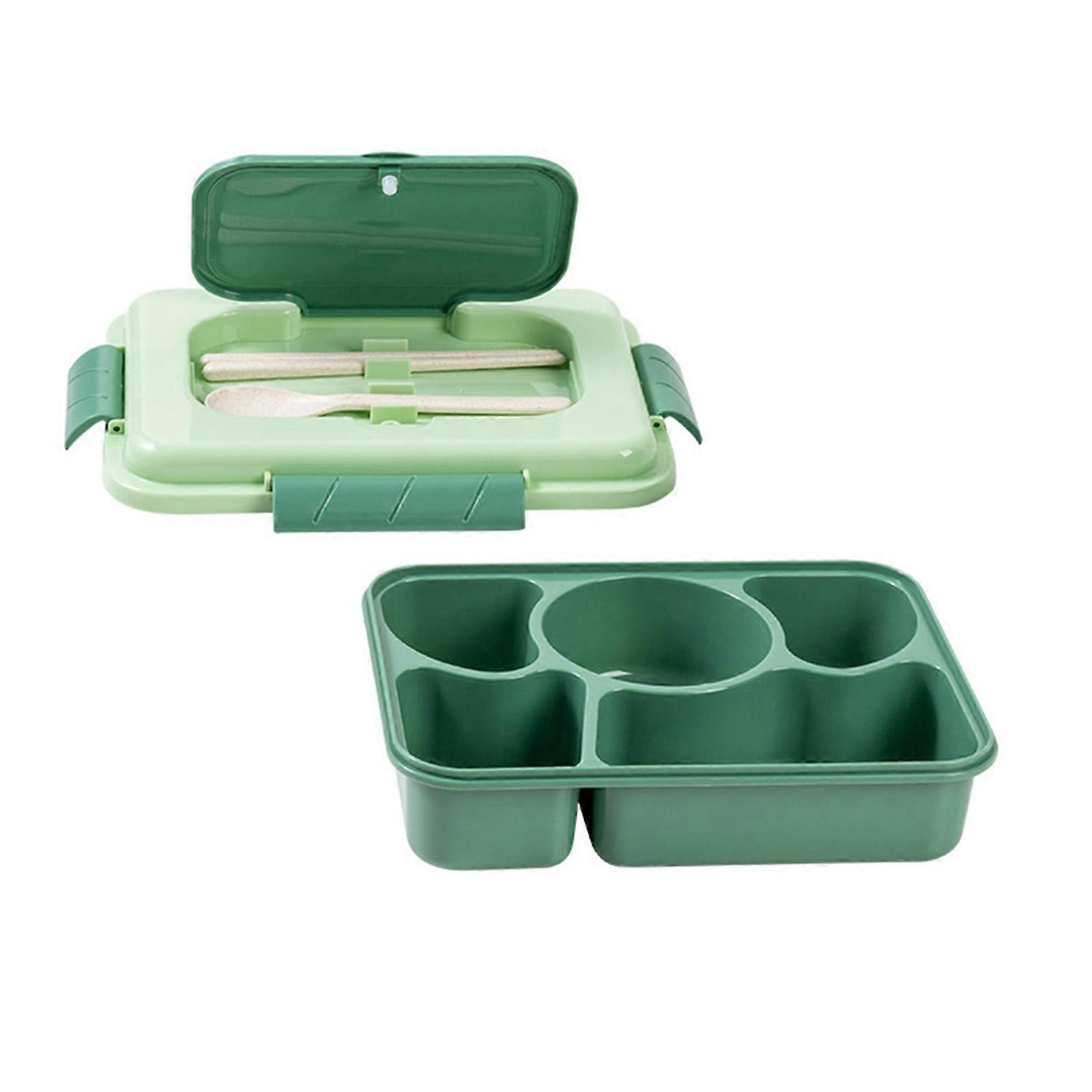 Lunch Box for Kids & Adults, 1600ML 5-Compartment Bento Container with Built-in Reusable Spoon, Compatible with YgkuHd