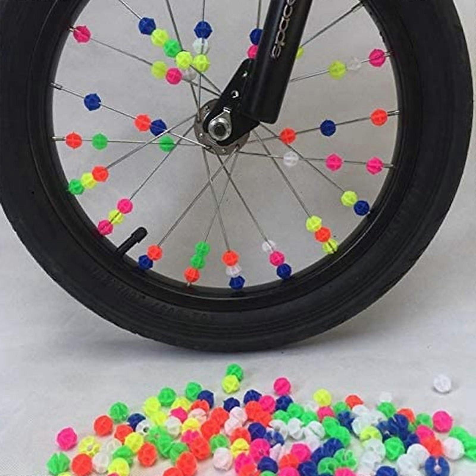 108Pcs Bicycle Round Decorative Colored Beads Spokes Cilp Spoke