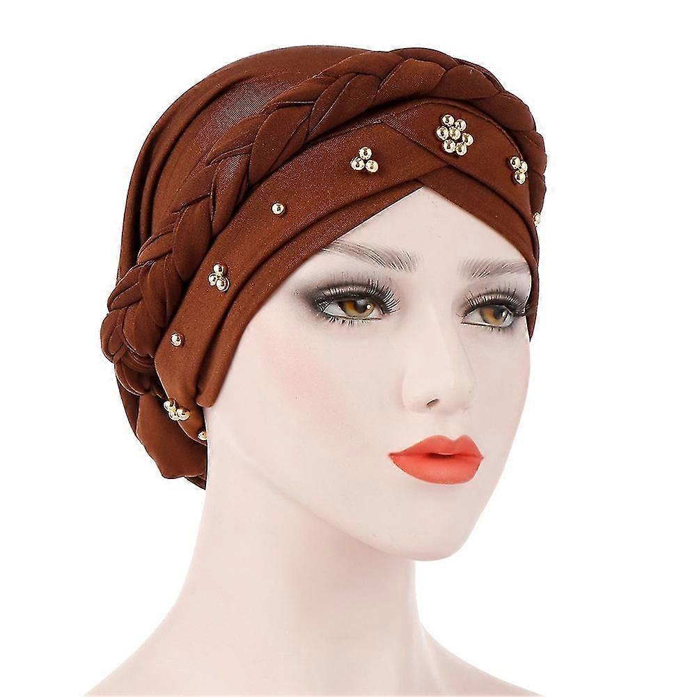 Milk silk stretch turban, brimless, for women