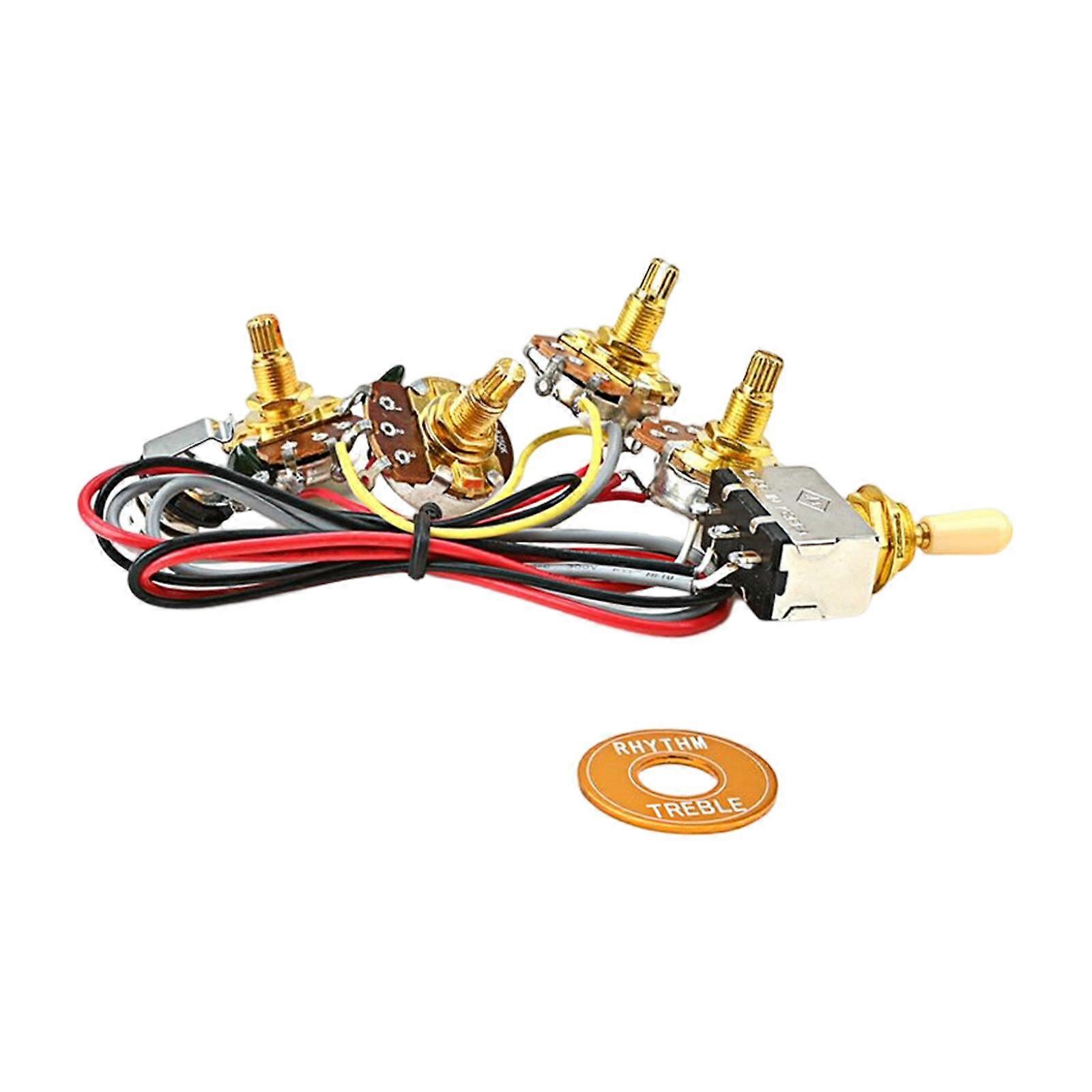 Electric A250K+B250K Potentiometer 2 Tones Audio Volume for Bass Accessory