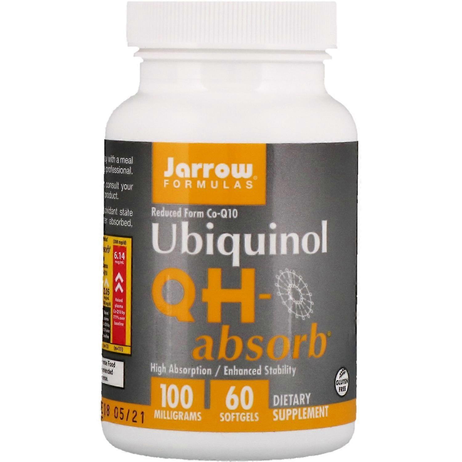 Jarrow Formulas, Ubiquinol, QH-Absorb, 100 mg, 60 Softgels