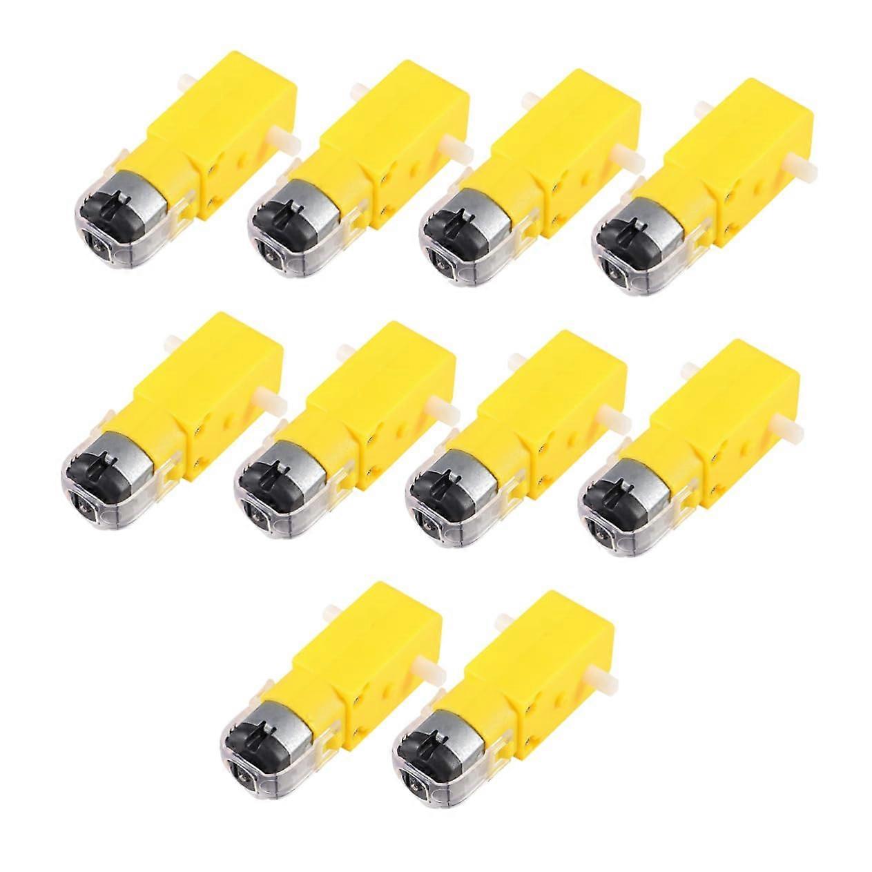 Dual Shaft Smart Car Gear Motors 10 Pcs For DIY Robot Mini Size Low Interference Model Cars And Electronic Devices