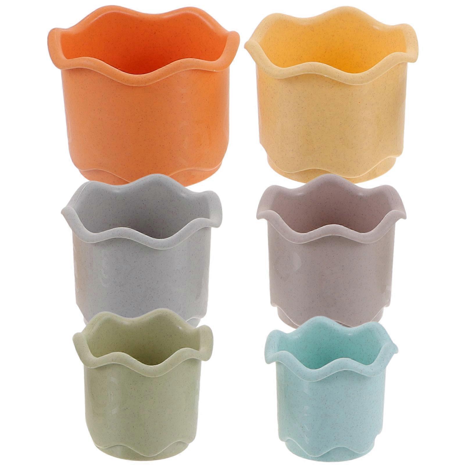 Cups for Rabbits Stacking Cup Function Toy 2Sets Multi-Color Plastic