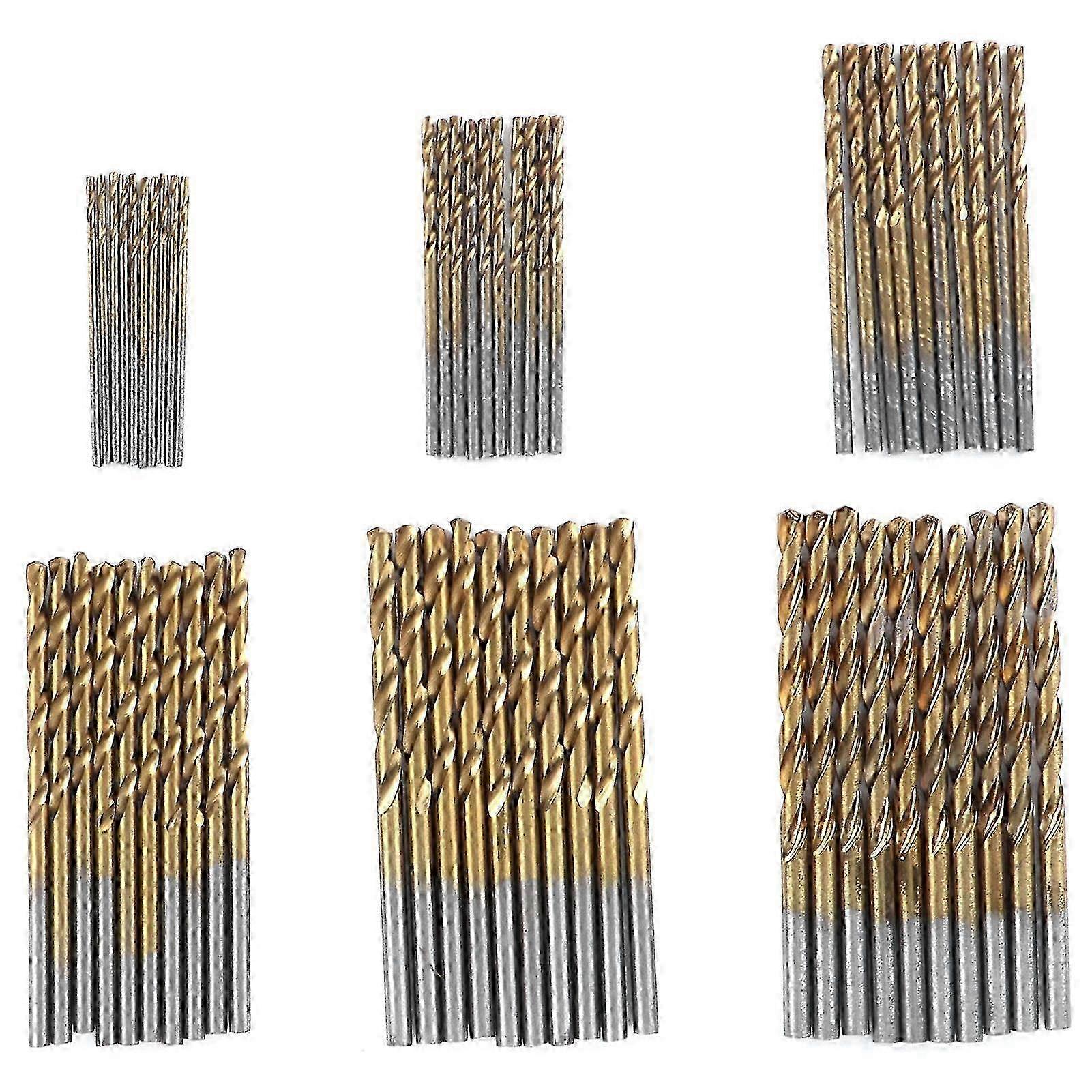 60 Pcs Twist Drill Titanize WearResistant Durable Open Hole Straight Round Handle Drilling Tools_Dec 26s