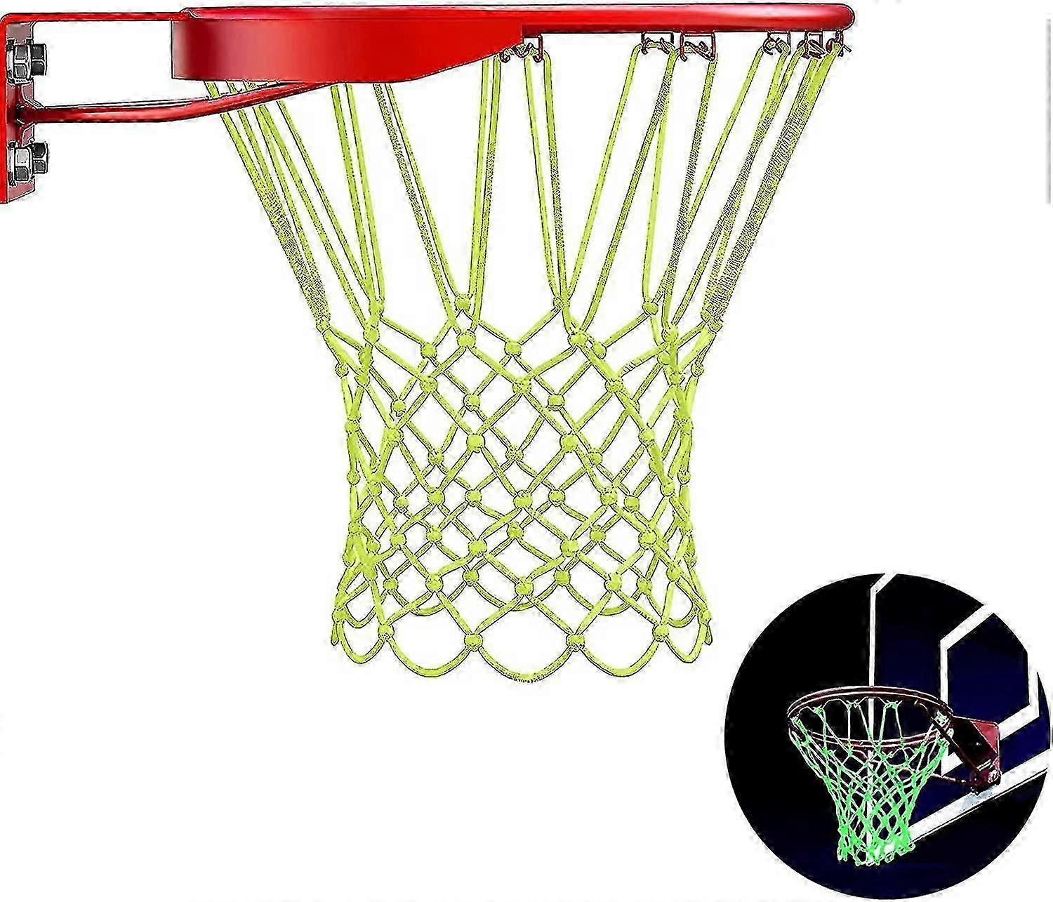 Glow In The Dark Basketball Net, Glowing Basketball Hoop Rim Net 26s