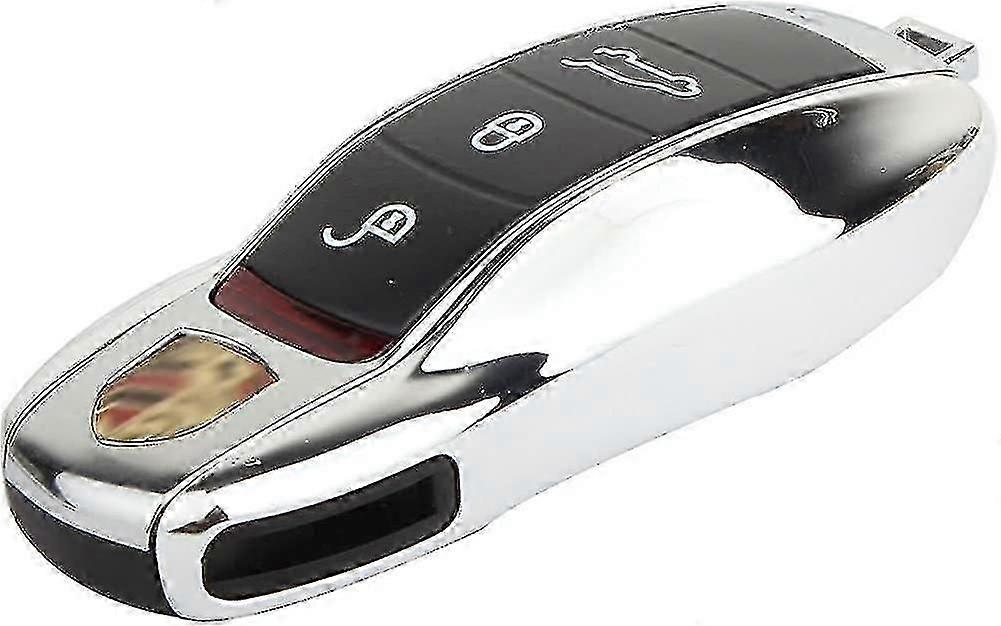 Replacement Chrome Plating Silver Key Cover For Cayenne Macan 911 Carrera Key