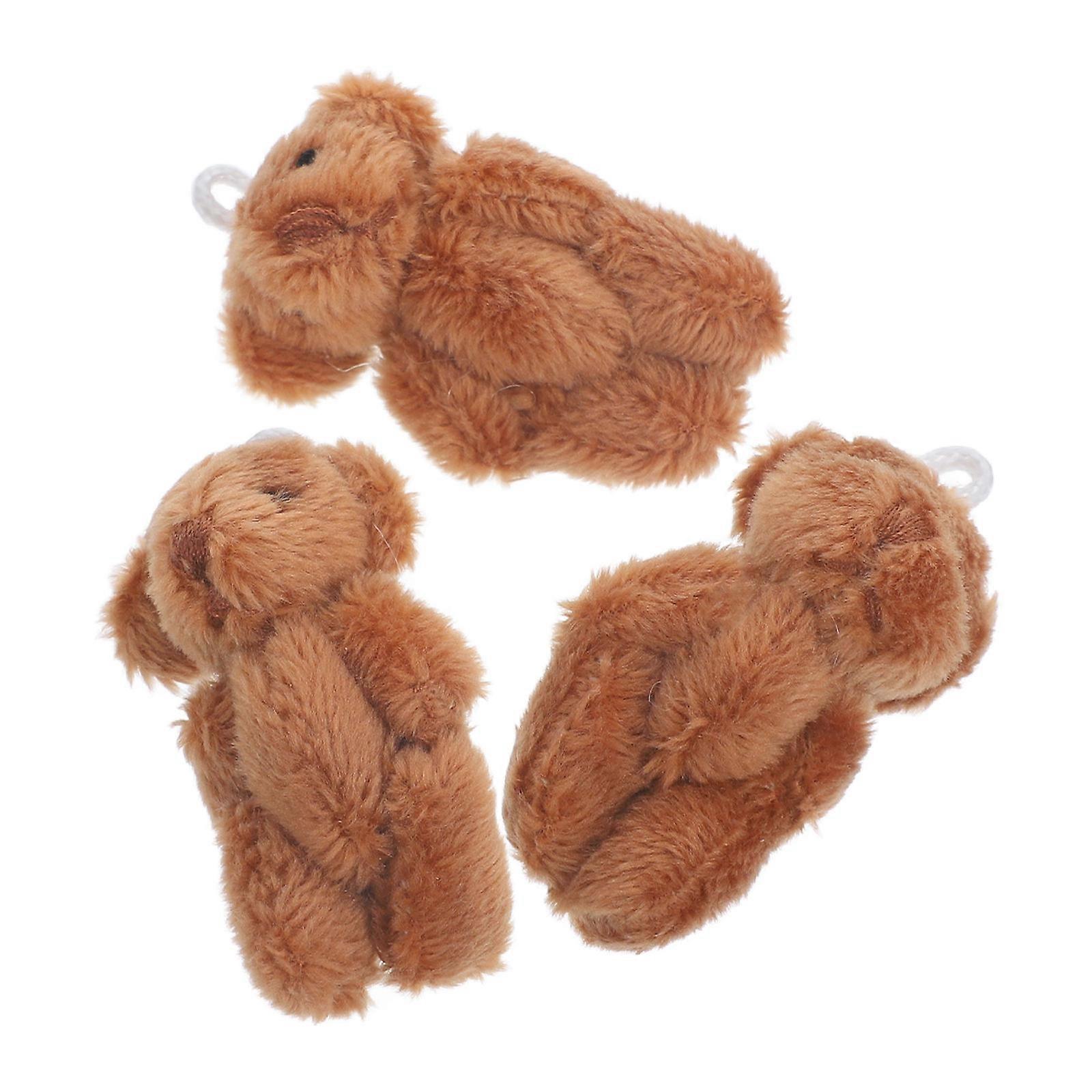 Coffee Mini Plush Bears Plush Figurines for Decor 12Pcs Collection