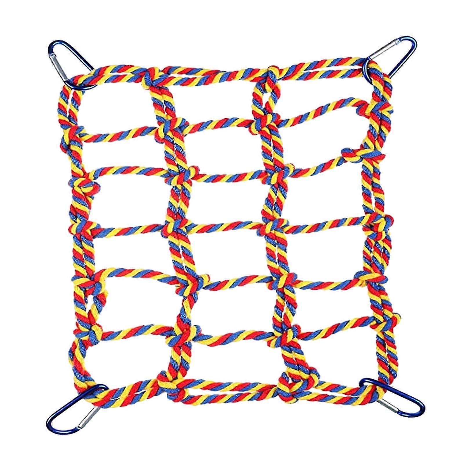 Bird Rope Net Hanging Hammock For Birds, Cage Decor Accessory, Bird Ladder Rope Bridge For Hamster And Cockatiel Colorful
