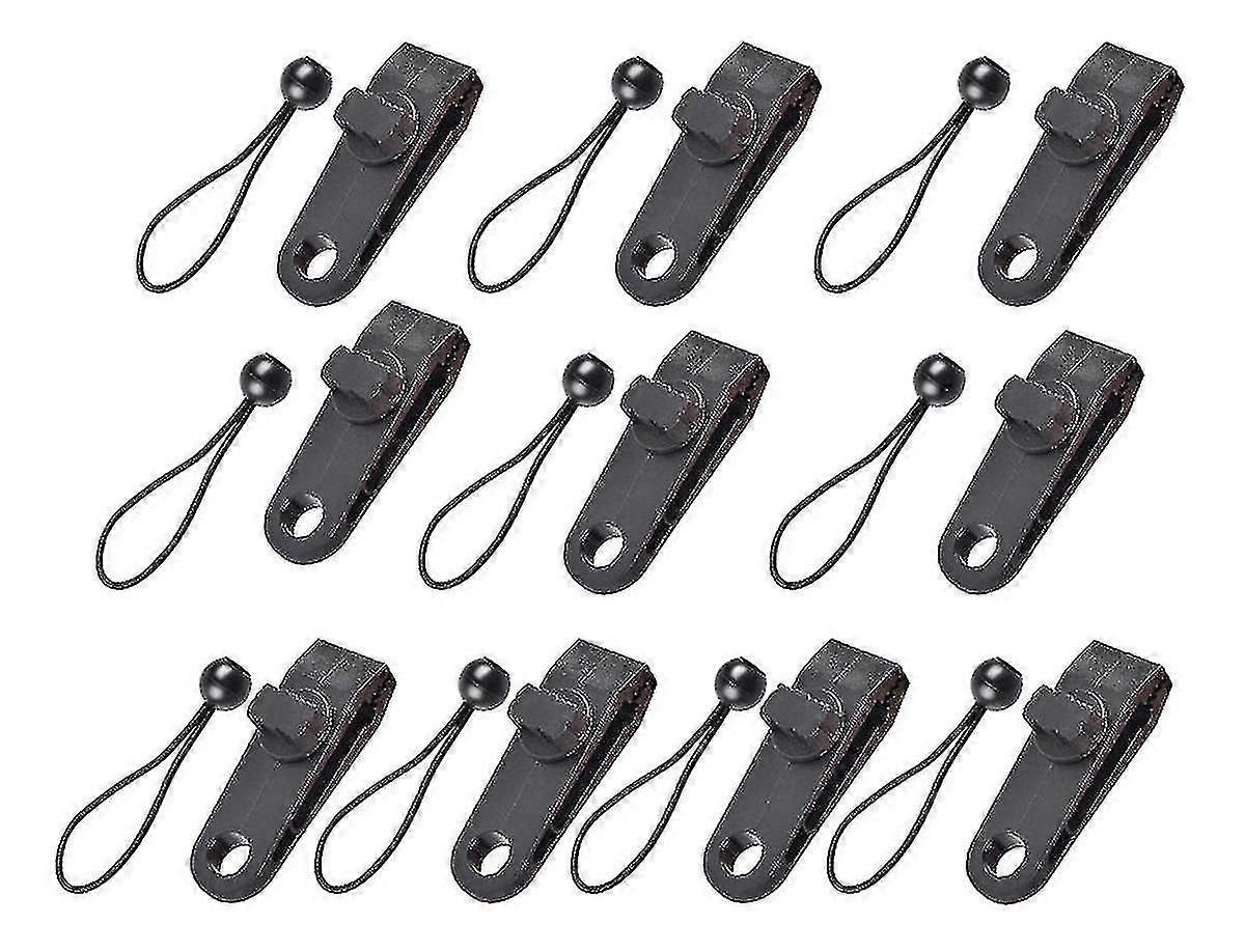 قماش كليب قافلة المظلة كليب في الهواء الطلق خيمة كليب الرياح حبل البلاستيك كليب المظلة متعددة الوظائف حبل كليب التخييم ويندبروف كليب (أسود) (10PCS)