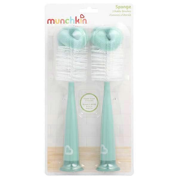 Munchkin, SpongeÃ¢ÂÂ¢, Bottle Brushes, Sage, 2 Count