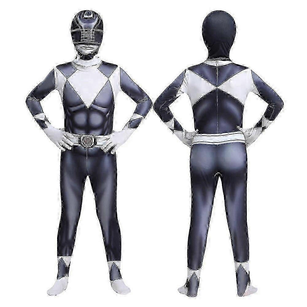 Mighty Morphin Power Rangers Cosplay Kostüm Tulum Bodysuit Parti Fantezi Elbise Seti Erkekler Kadınlar için