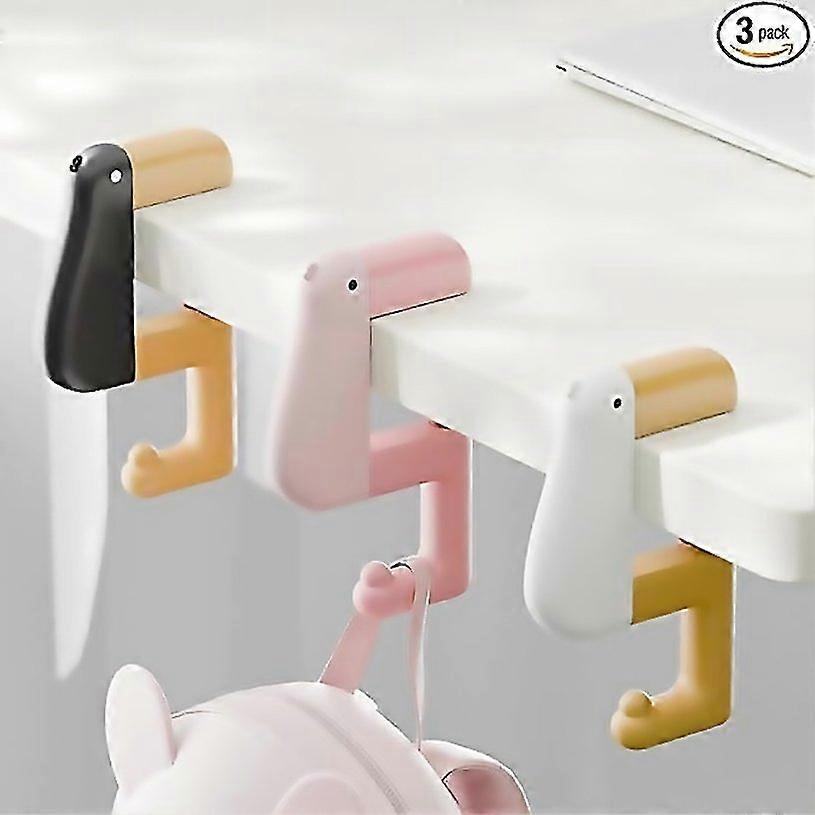 For Portable Duck Shaped Detachable Nonslip Folding Table Hook Nodrill Purse Hanger Bag Clamp For Sc