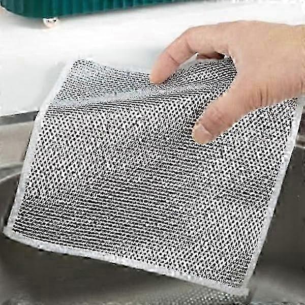 10-Pack Non-Scratch Steel Dish Cloths for Multipurpose Cleaning Tasks