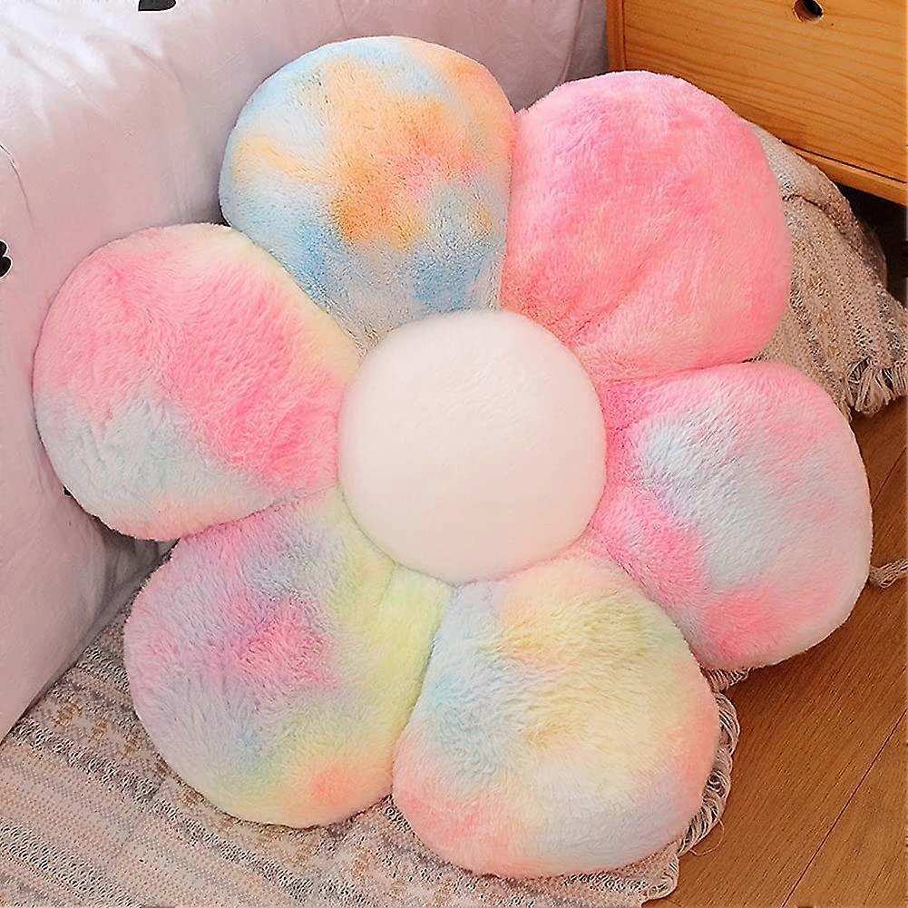 Flower Plush Throw Pillows 11.8Inch Floor Pillow Cushion For Reading And TV Watching In Color