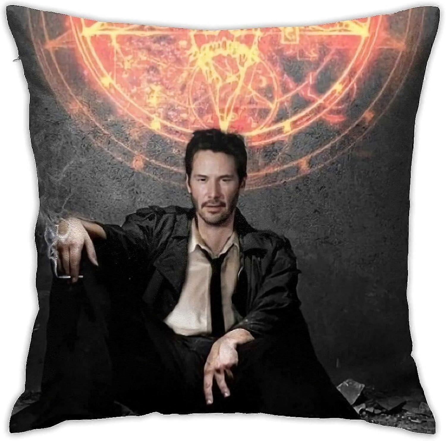 n79キアヌリーブス枕カバーポリエステルソフト装飾スクエアスロー枕カバークッションカバーリビングルームソファ寝室車用の豪華な枕カバー-T