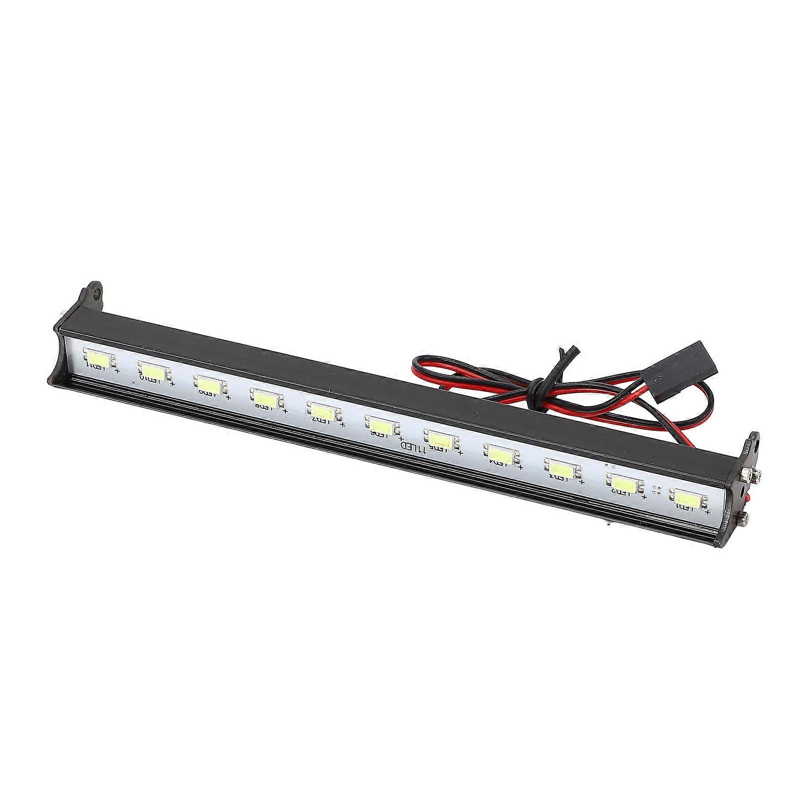 RC Car Light Bar Aluminum Alloy LED Super Bright RC Car Roof Lamp for Redcat for Axial SCX10 D90 for HPI 148mm / 5.83in 11LED 