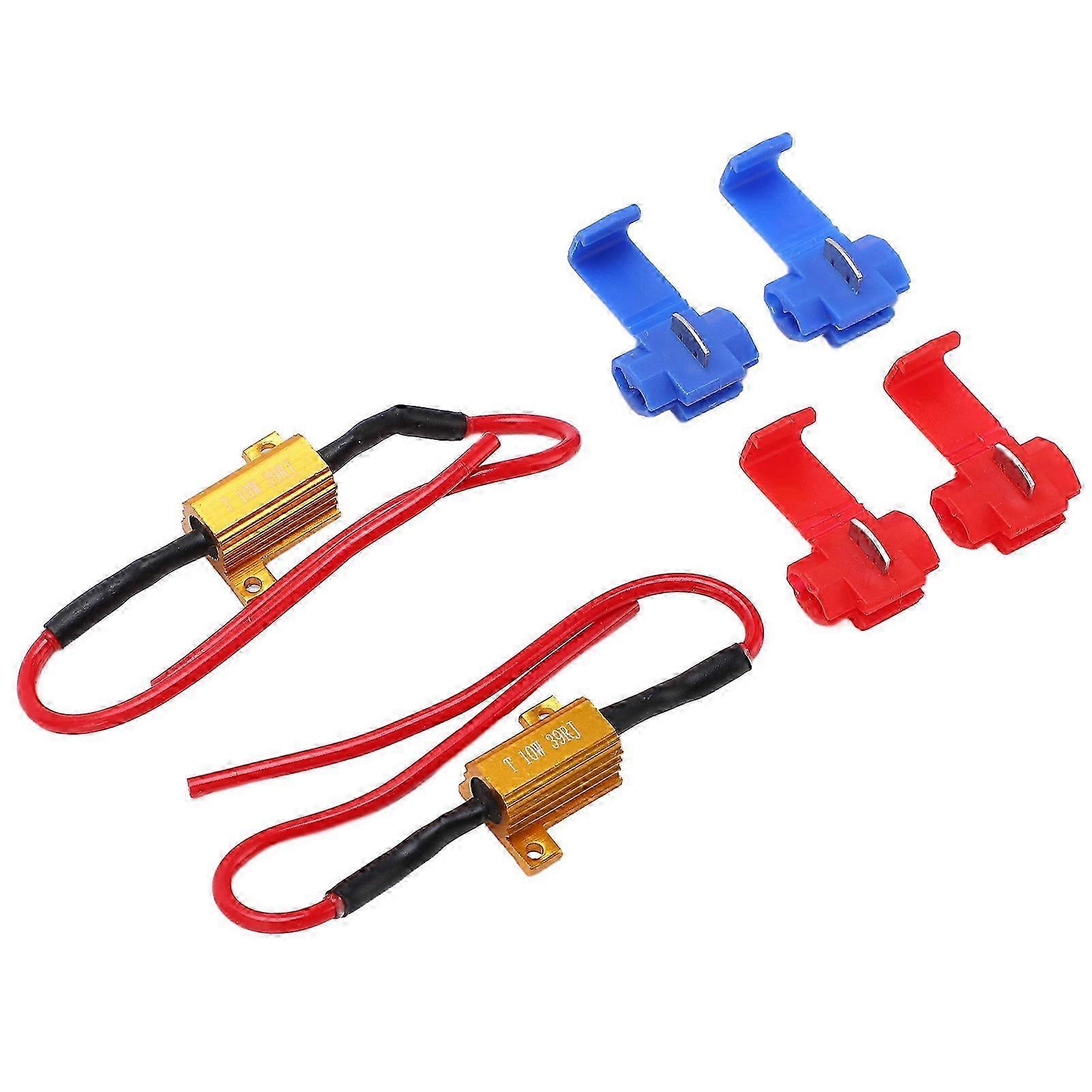 2Sets LED Resistor Accurate Efficient Decoding Small Portable Anti Corrosion Easy to Use LED Load Resistors Adapter