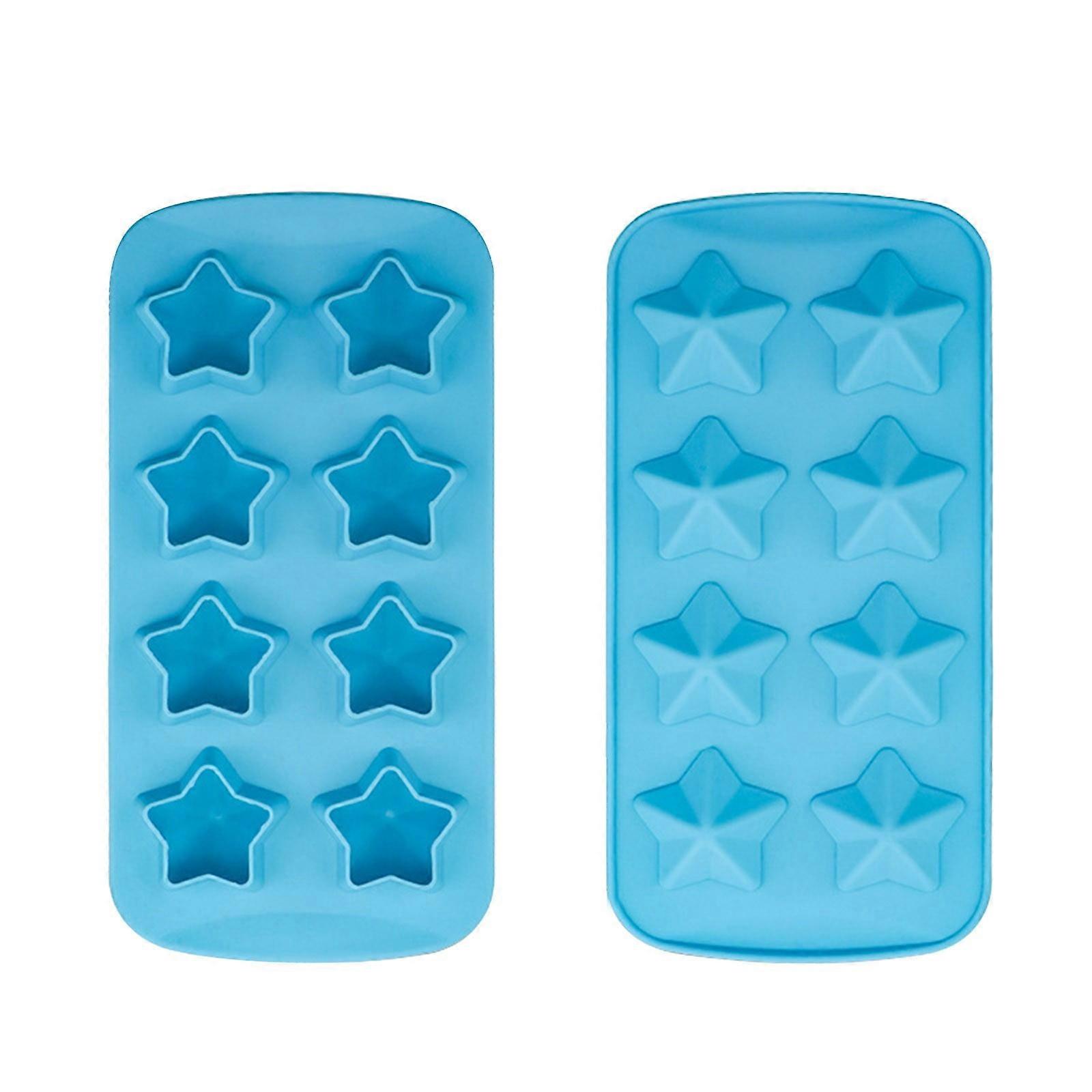 Uclet Ice Cube Mold Easy Release Silicone & Flexible 8 Ice Cube Trays with for Cocktail Freezer Stackable Ice Trays with Covers