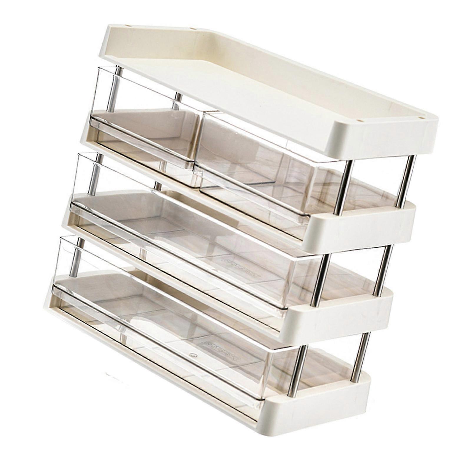 Durable Plastic Multiple Layer Organizers Shelf For Kitchenwares Bath Supplies Books Adjustable Height Design Multicolor
