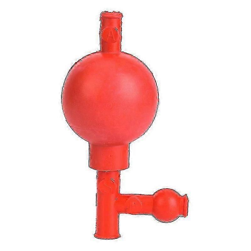 Lab Rubber Suction Bulb Safe Quantitative Pipette Ball With 3 Openings Red-yujia