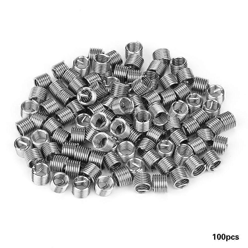 100pcs M5 Stainless Steel SS304 Coiled Wire Helical Screw Thread Inserts (M5*0.8*1.5 D)