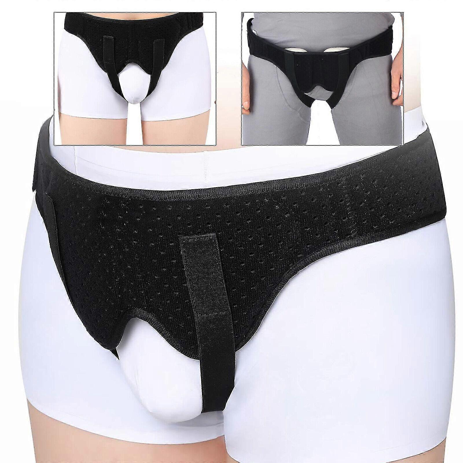 حزام دعم الفتق الإربي مزدوج فتق الفخذ تخفيف الآلام تروس دعامة الرجال