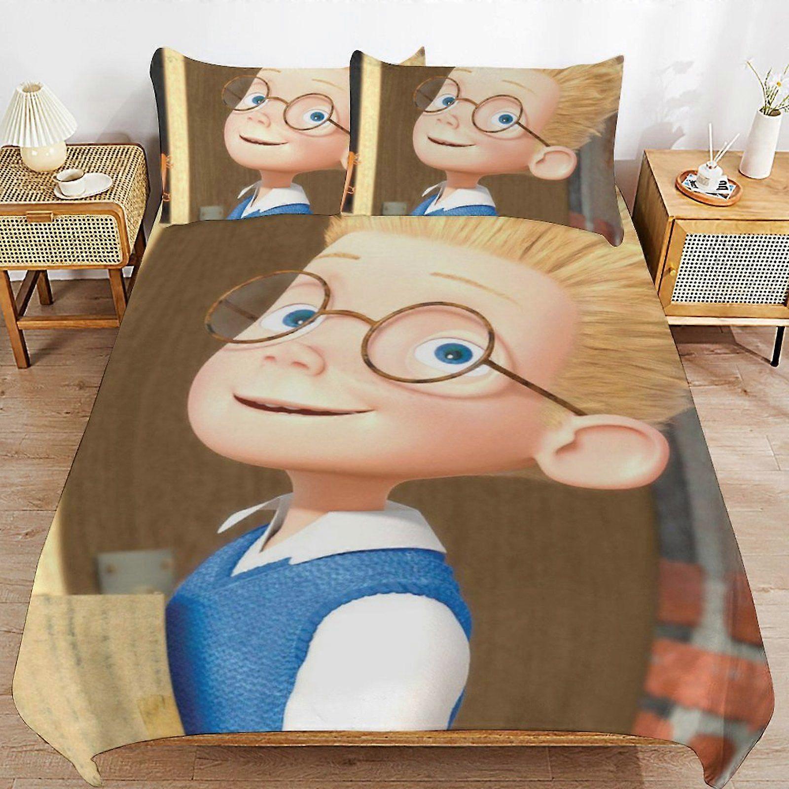 d569 Meet the Robinsons Light Feel Soft Touch Consistent Fabric Smooth Sleep Layer Duvet Cover Sets Comfort Kit b569