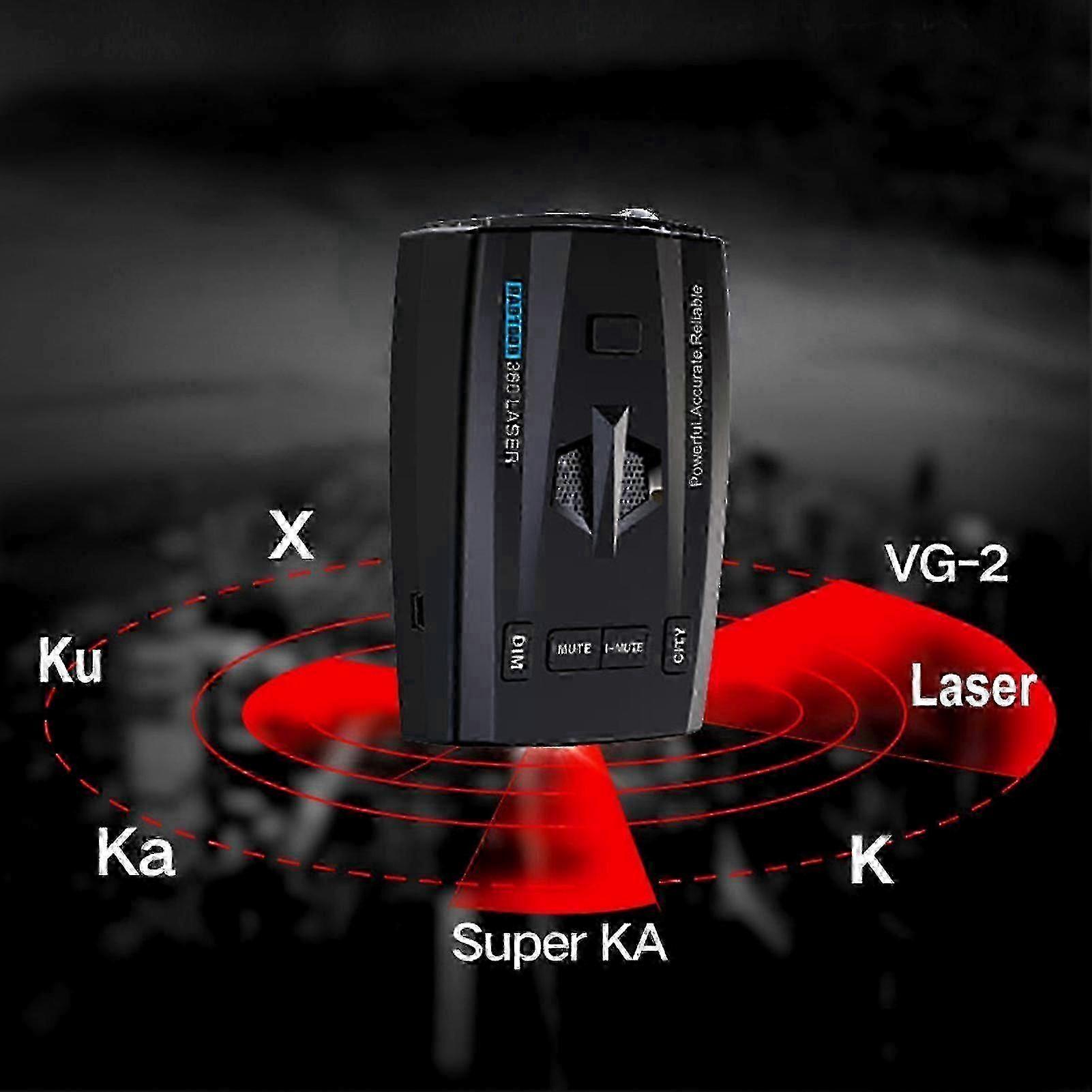 Long Range Radar Detector Vehicle Speed Alarm System Front Rear Detection City Highway Mute Modes for Cars