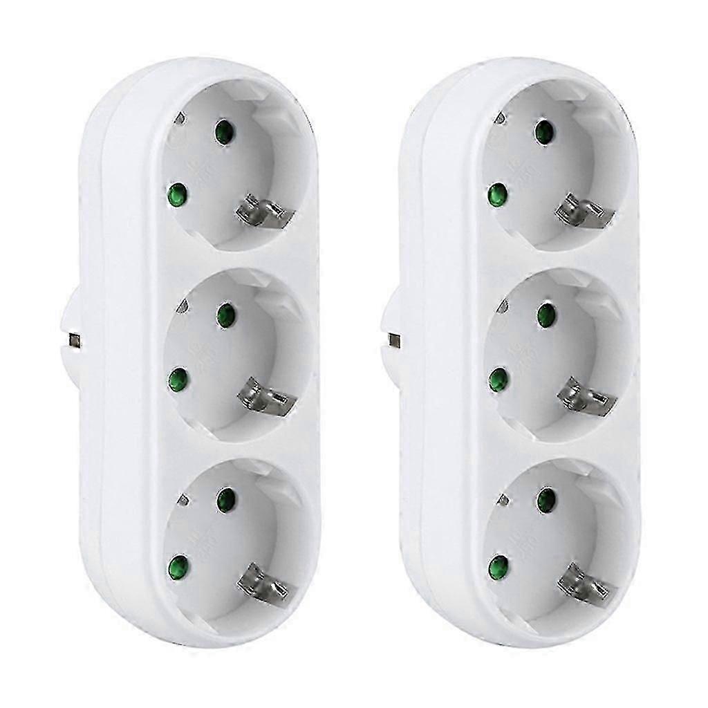 3-port socket adapter 16A 250V space-saving solution
