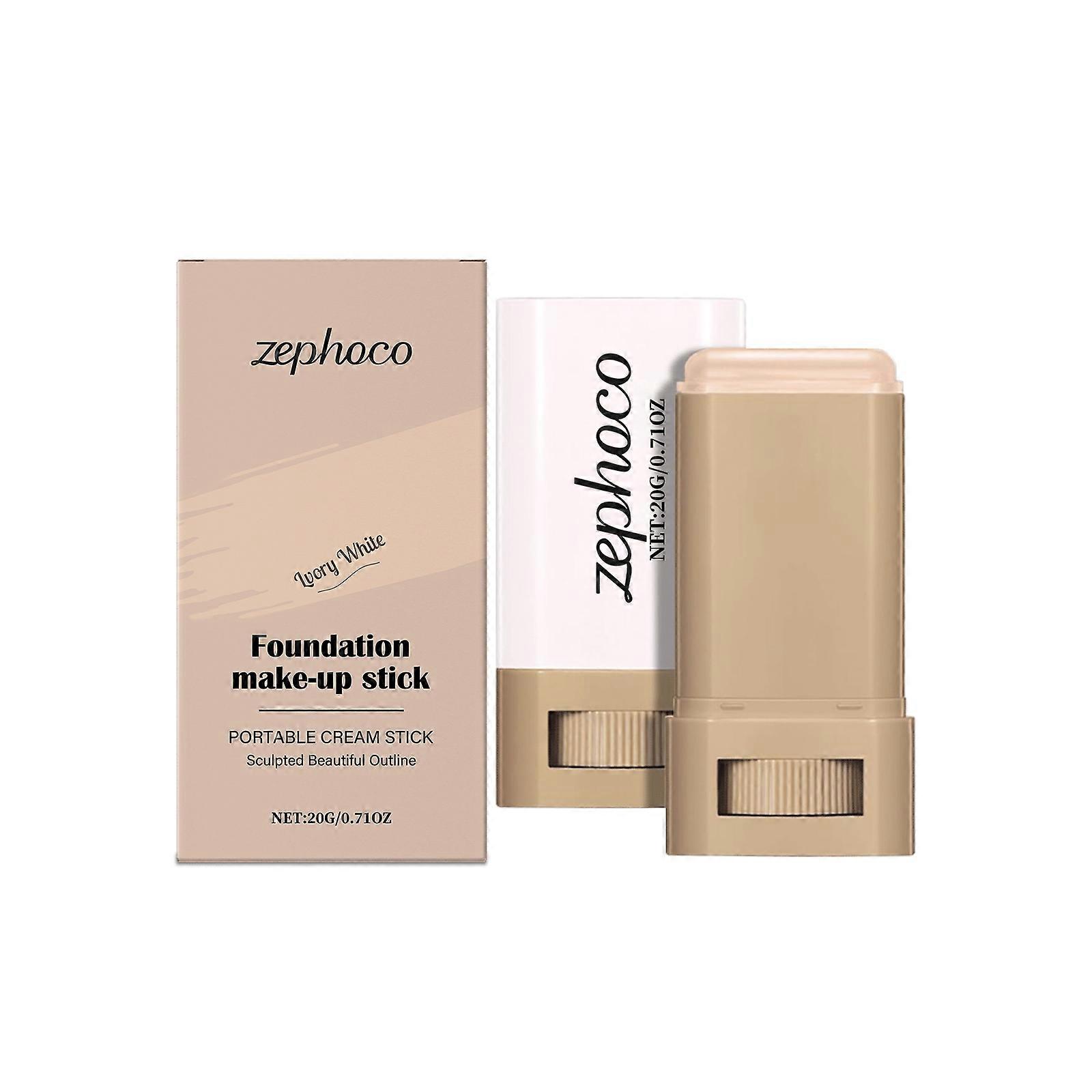 zephoco The Ivory White Moisturizing Concealer Foundation Stick, Light Moisturizing Carry Bright Matte Clear Outermost Layer Of Skin, Dry Skin