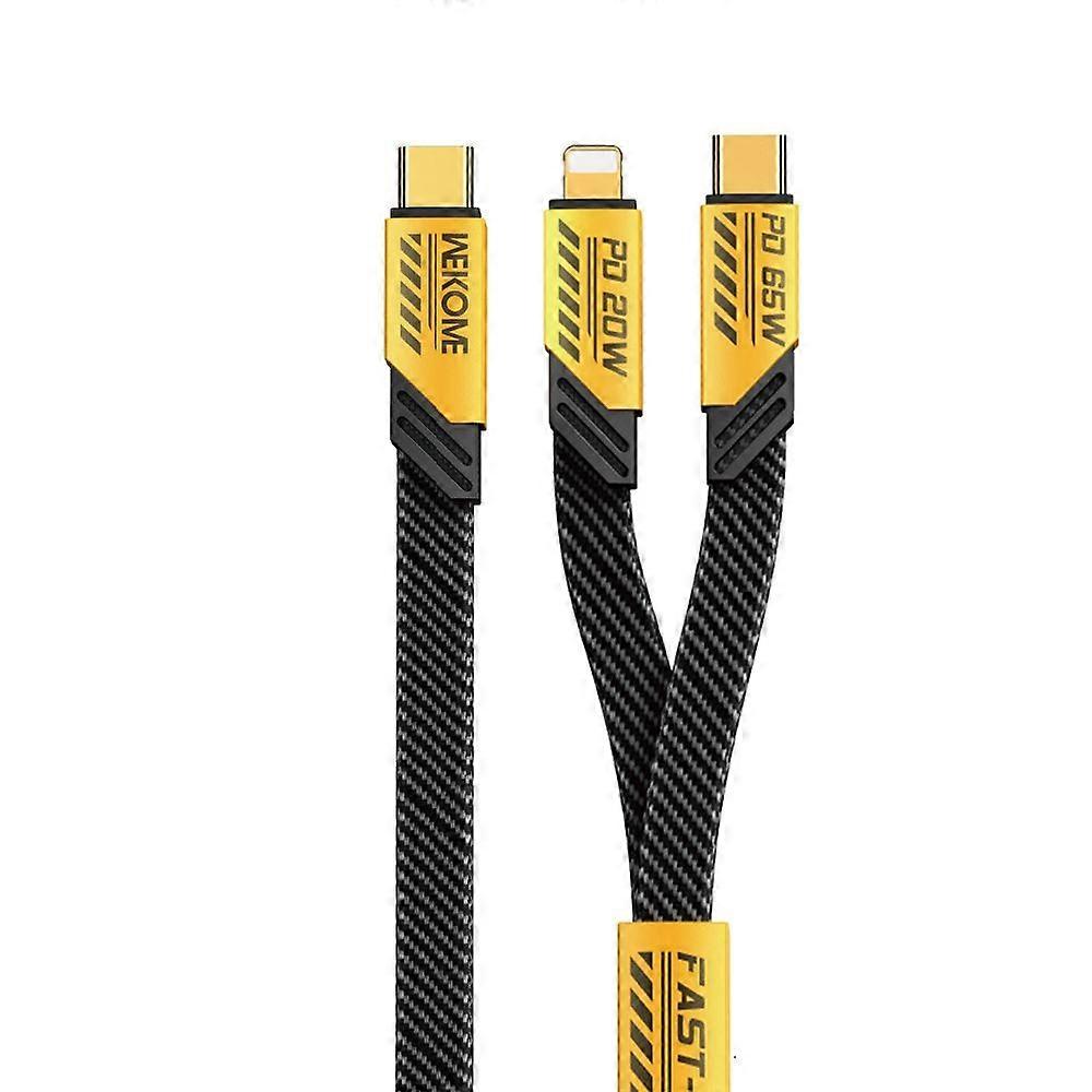 65W Type-C to Type-C+8 Pin Magnetic Data Cable