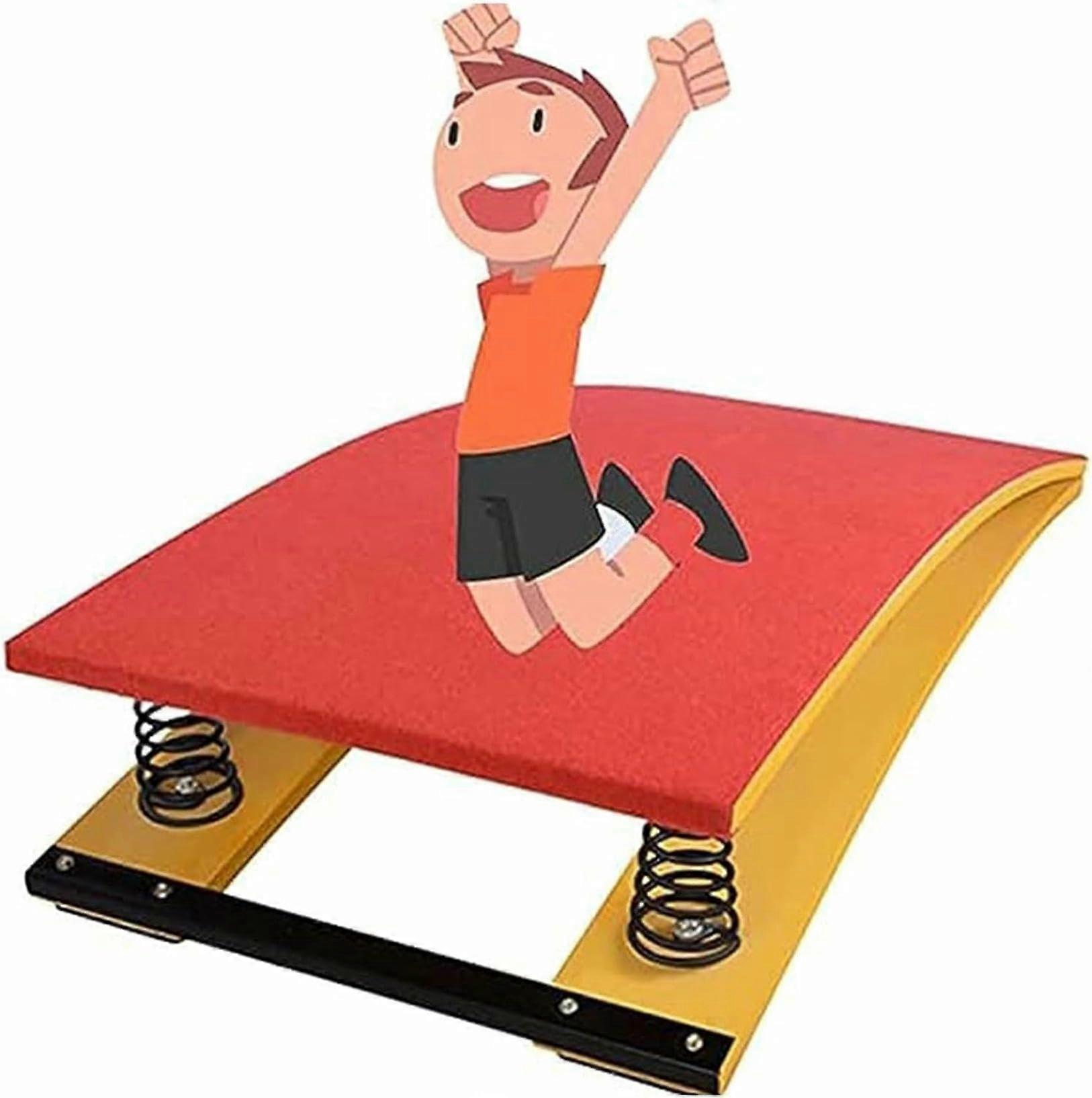 Gymnastics Springboard For Vault Training, Beginner Springboard With Steel Springs And Jumping Mat